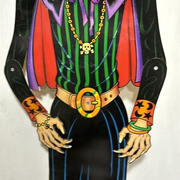 Vintage Halloween 1988 Beistle 40" Die Cut Jointed Hinged Witch Decoration - Picture 6 of 17